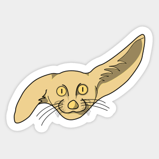 cute brown fannec fox face Sticker